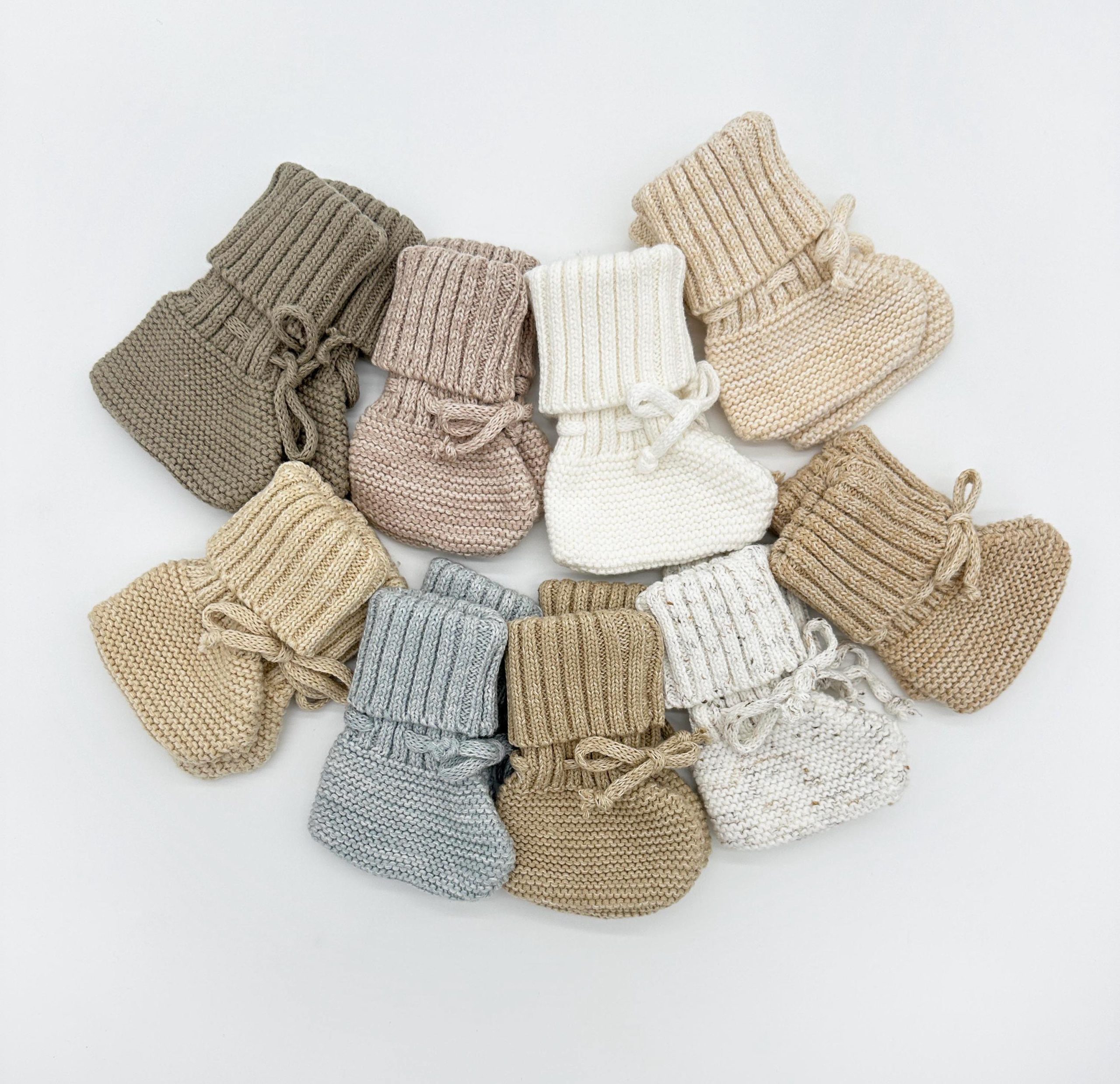 Knit Baby B00ties Cotton Garter Knitted Socks