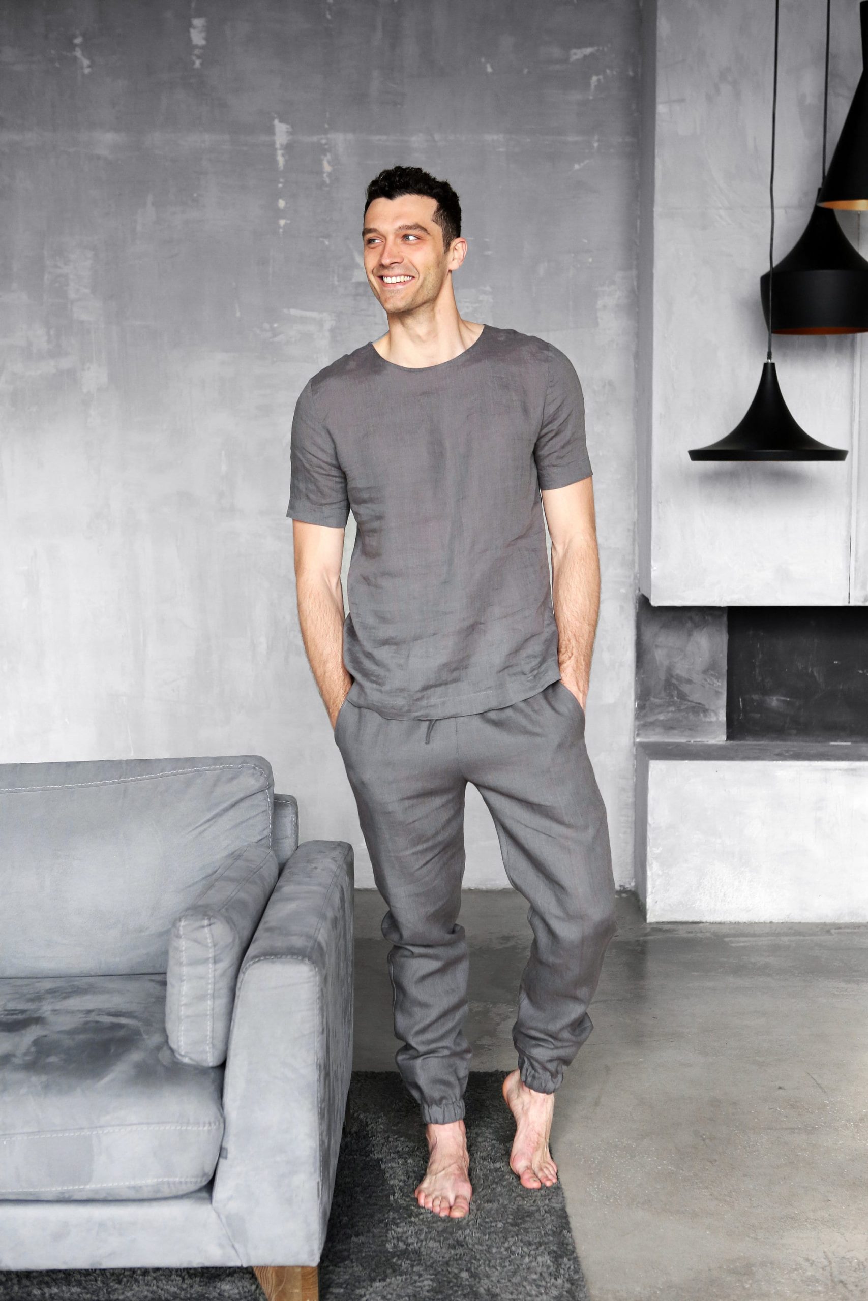 Mens Linen T Shirt Summer For Men Beach