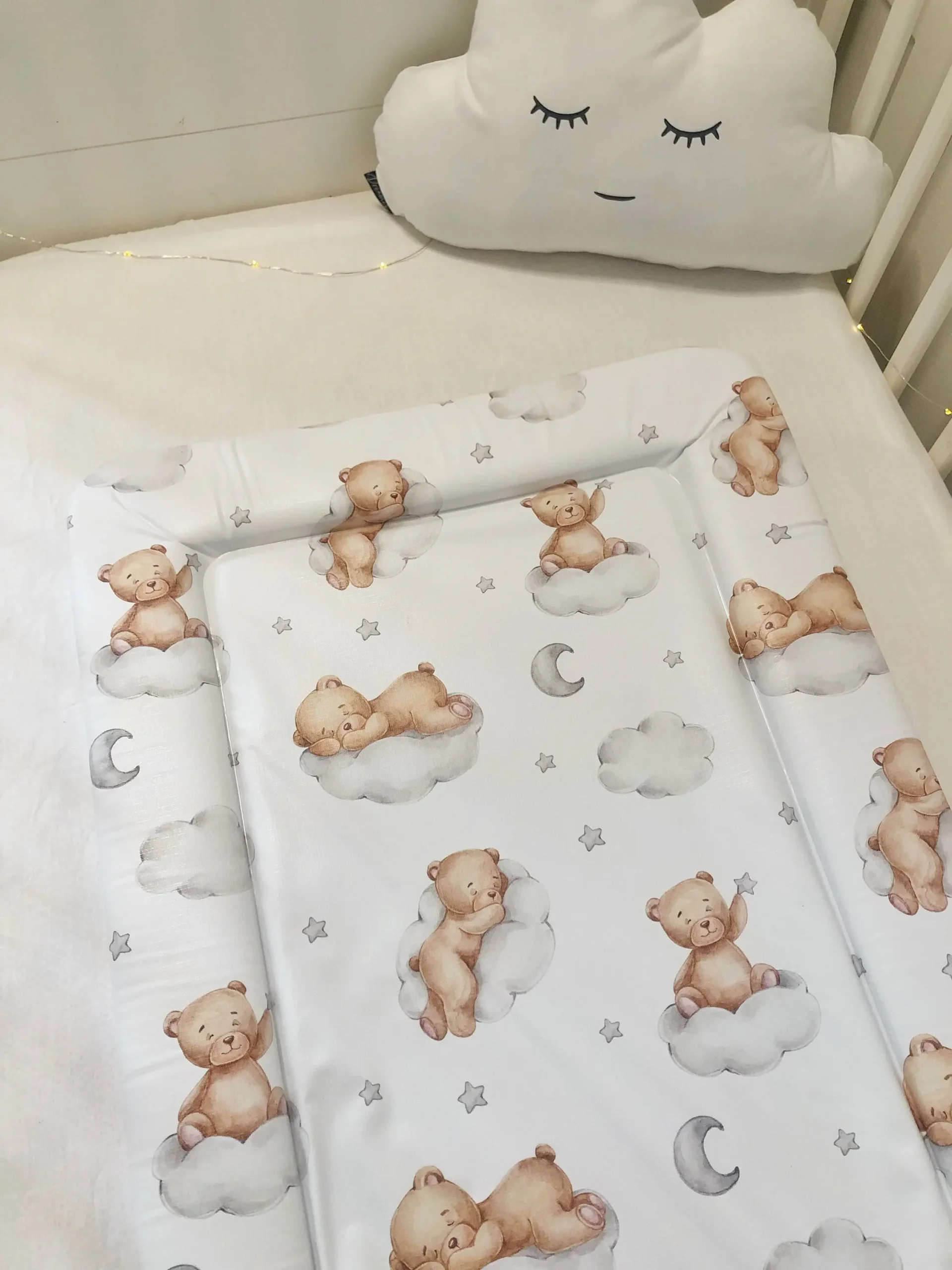 Baby Changing Mat Bear On Clouds Nappy Changing