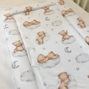 Baby Changing Mat Bear On Clouds Nappy Changing