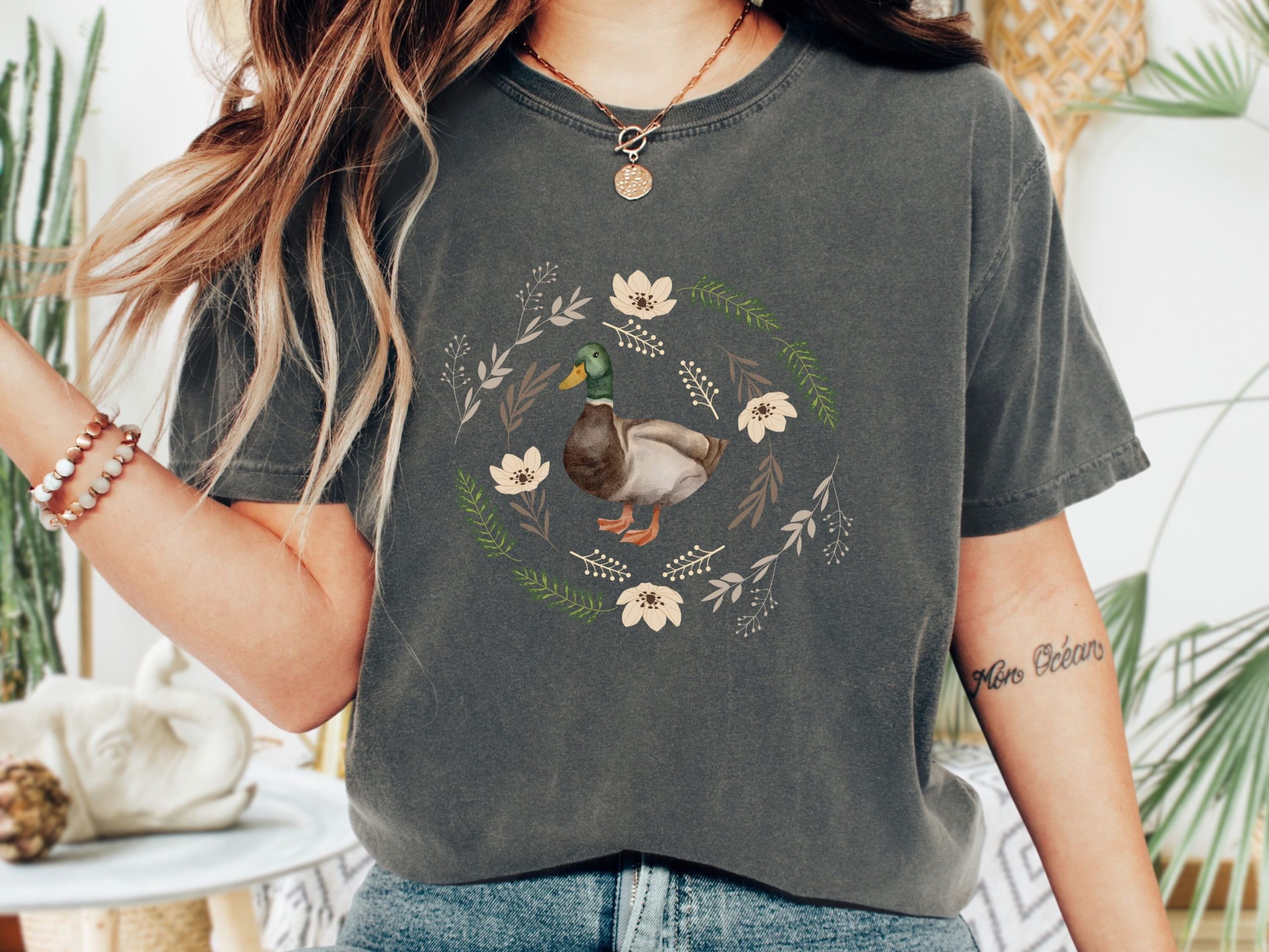 Cute Duck Cottagecore Shirt Woodland Vintage Tshirt Forestcore