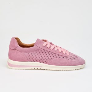 Women's Pink Sneakers Sports Shoes Casual Leather Fashion