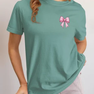 God Says I Am Pink Bow Tee