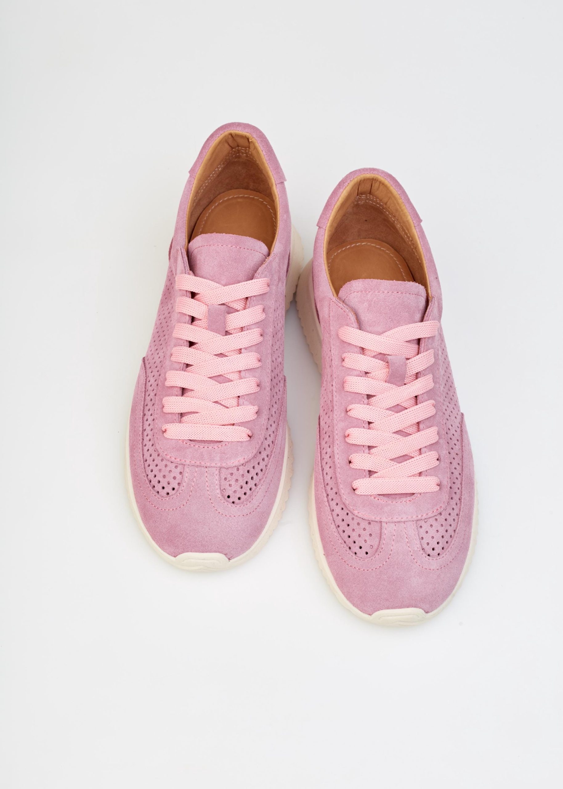 Women's Pink Sneakers Sports Shoes Casual Leather Fashion